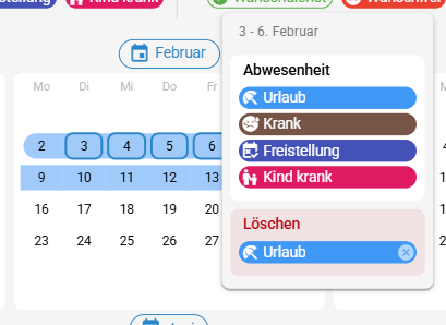 Überschneidung Bereich