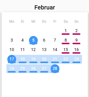 Einzeltag auswählen
