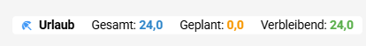 Urlaubstage Information