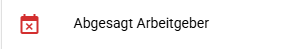 Abgesagt Arbeitgeber