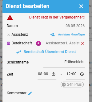Bereitschaft übernimmt Dienst