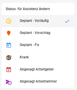 Status ändern