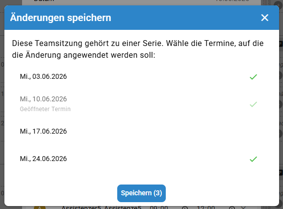Umfang der Änderung