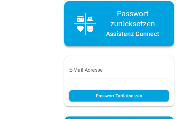 Passwort zurücksetzen Dialog