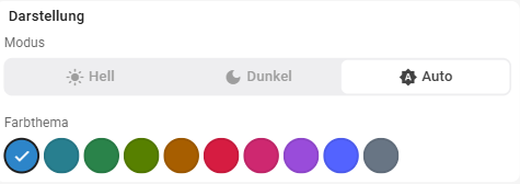 Darstellungseinstellungen