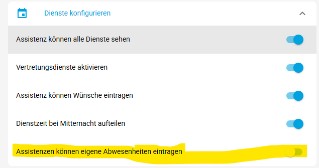 enable absences