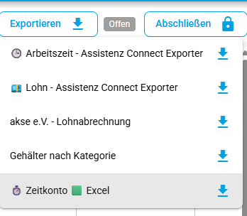 time account export