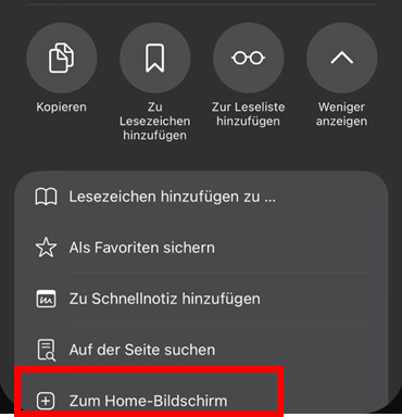 Zum Home-Bildschirm