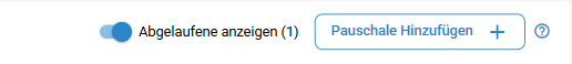 Abgelaufene Pauschalen anzeigen