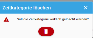 Zeitkategorie löschen Dialog