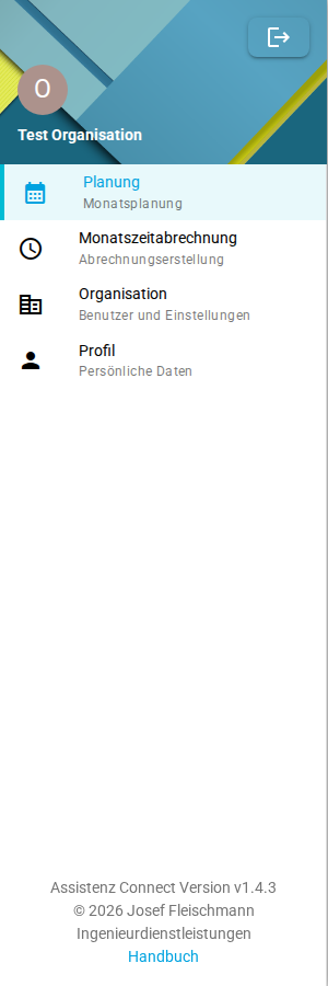 Navigation mit Übersicht-Menüpunkt