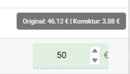 Korrektur Angebracht