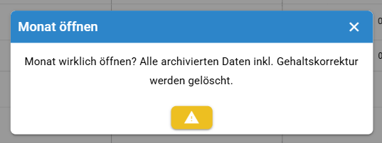 Monat öffnen bestätigen