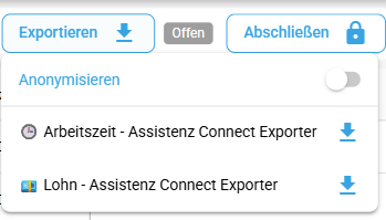 Export-Menü