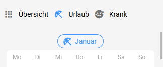 Abwesenheit eintragen