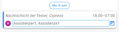 Eigene Dienste in der Listenansicht