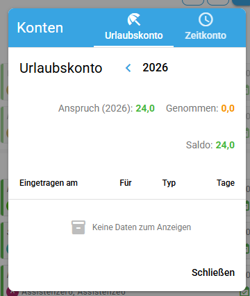 Urlaubskonto