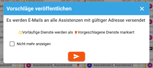 Bestätigungsdialog beim Senden