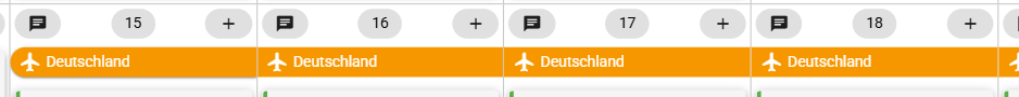 Reise im Planner