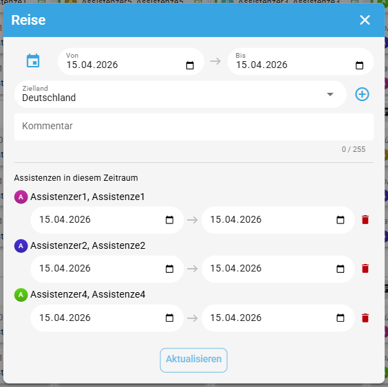 Reise-Dialog